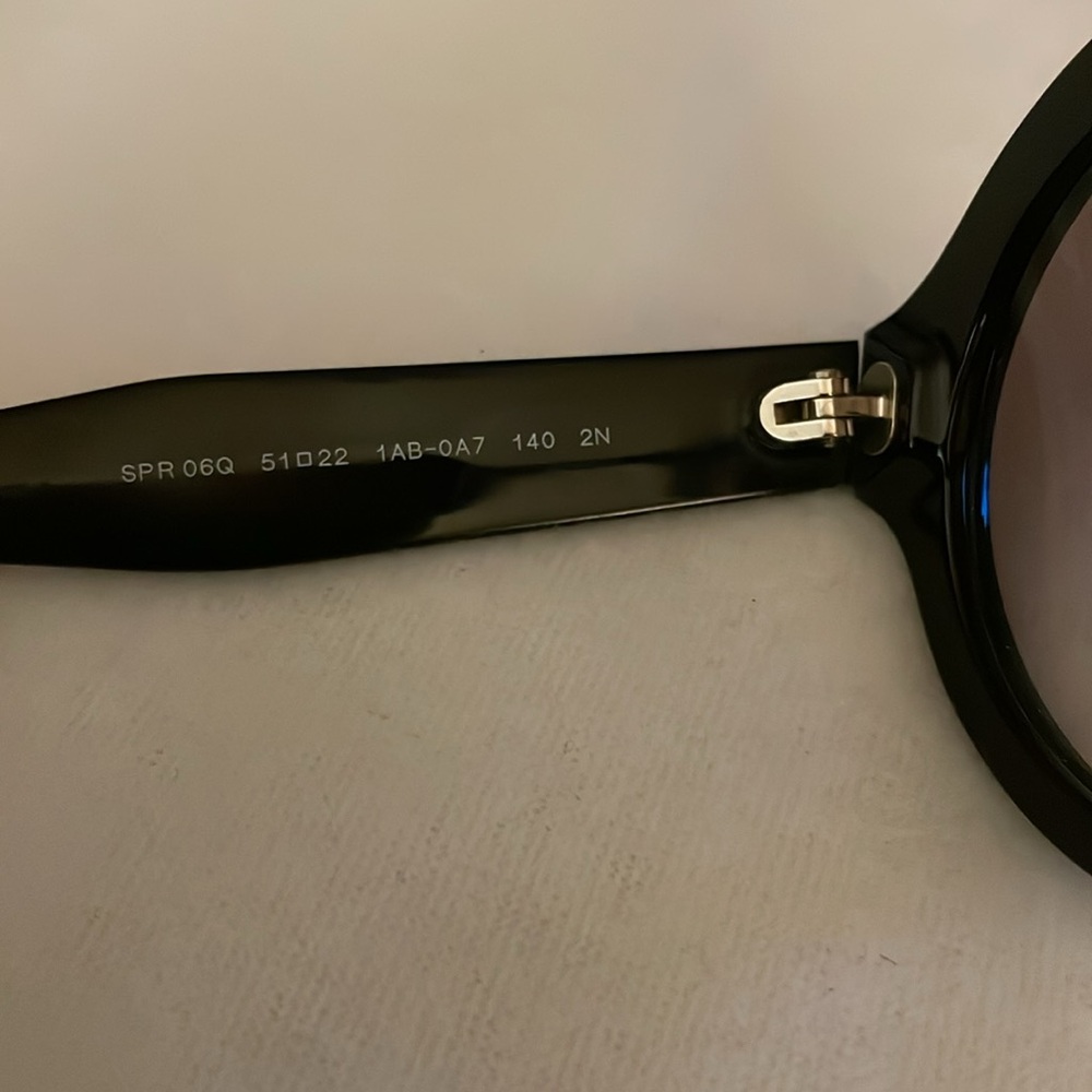 Prada Black Round Sunglasses with Gradient Lenses - Picture 8 of 12